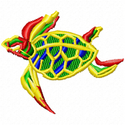 Turtle Embroidery Design 12